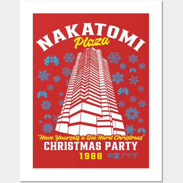 Christmas Nakatomi Building Die Hard Wall Art by Alema Art